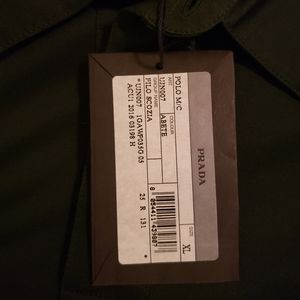 Mens Prada emerald green polo